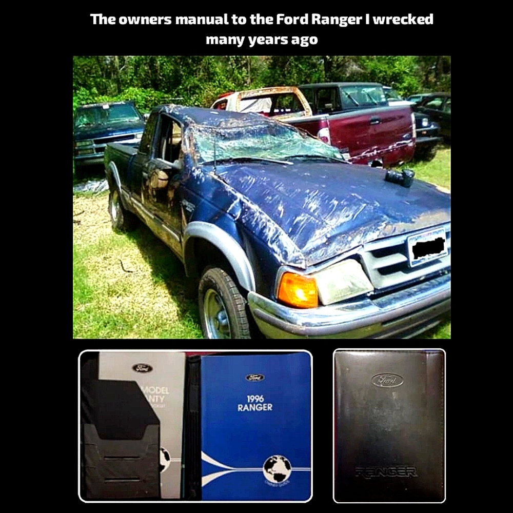 Owner's Manual 1996 Ford Ranger - Truck Totalled- Not A Scratch On Me Or Manual